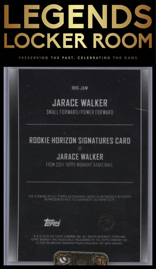 2023-24 Topps Midnight #RHS-JAW Jarace Walker Rookie Horizon Signatures
