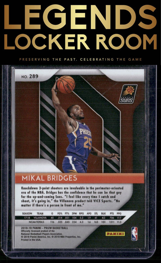 2018-19 Panini Prizm #289 Mikal Bridges