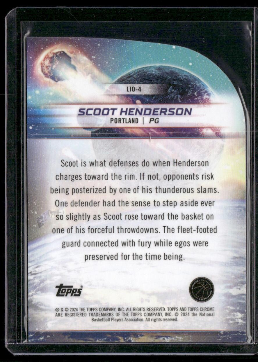 2023-24 Topps Chrome Cosmic #LIO-4 Scoot Henderson Launched Into Orbit