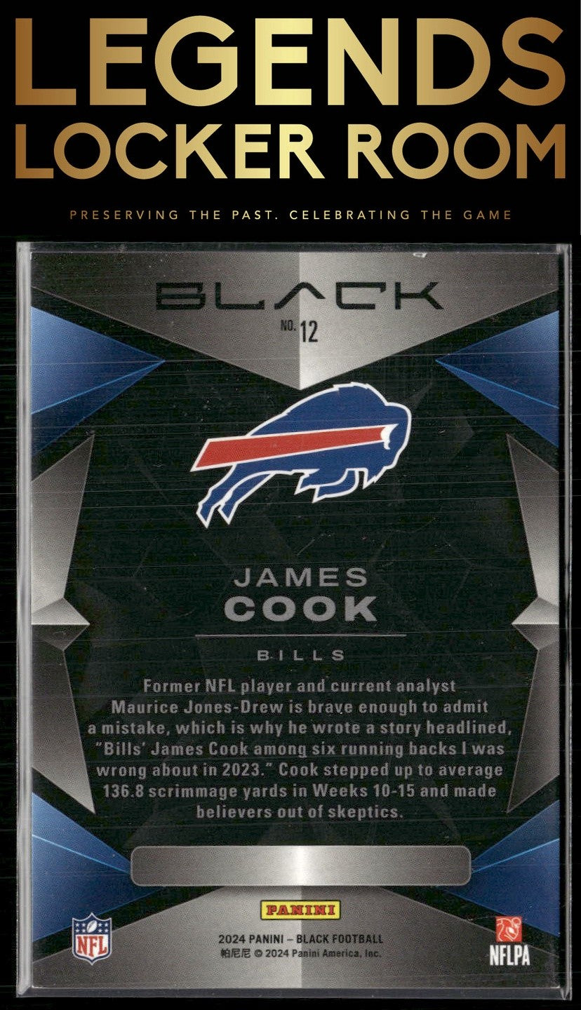 2024 Panini Black #12 James Cook