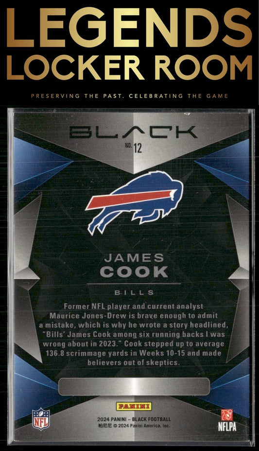 2024 Panini Black #12 James Cook