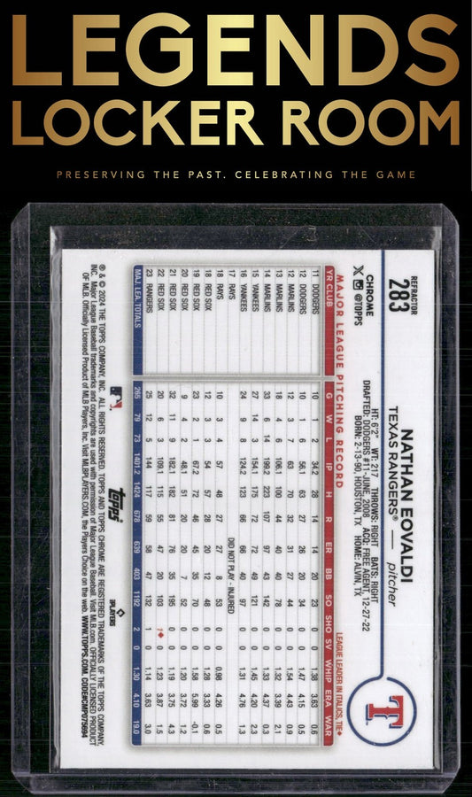 2024 Topps Chrome #283 Nathan Eovaldi Refractors