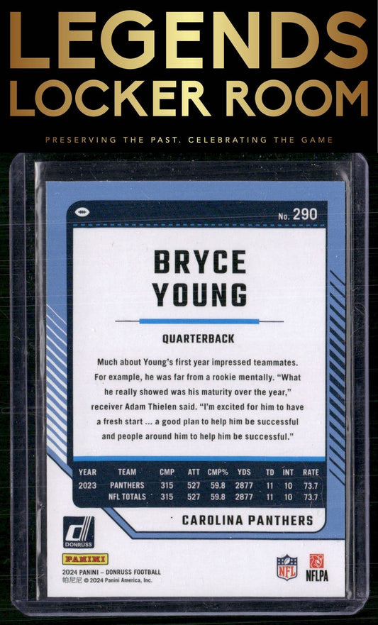 2024 Donruss #290 Bryce Young Press Proof Gold #/50