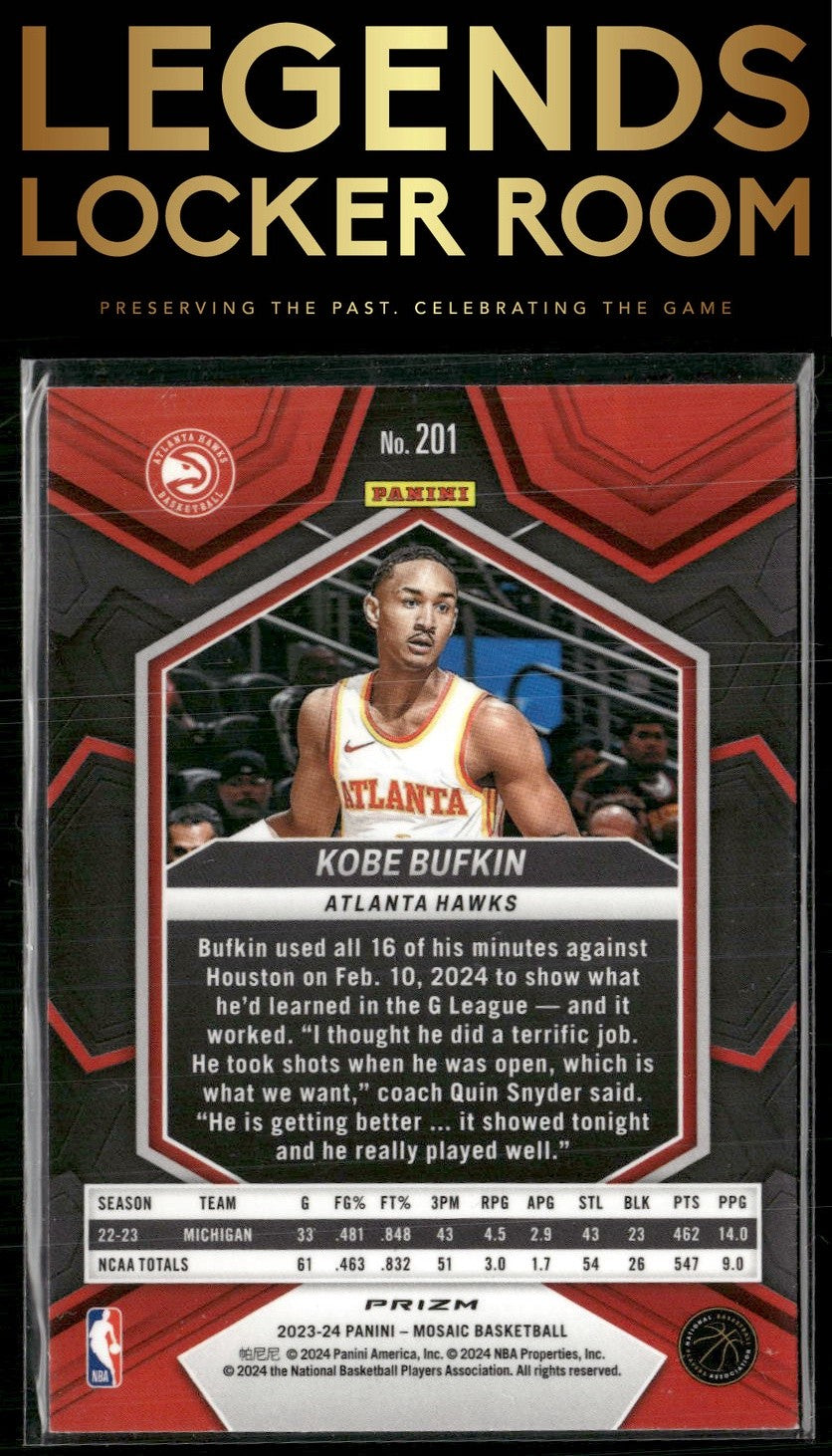 2023-24 Panini Mosaic #201 Kobe Bufkin Mosaic