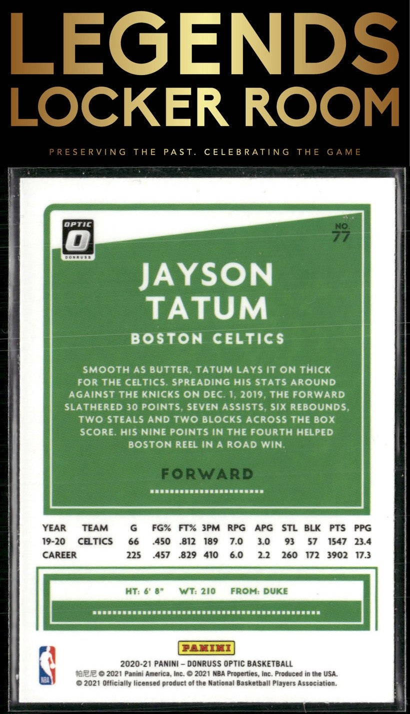 2020-21 Donruss Optic #77 Jayson Tatum