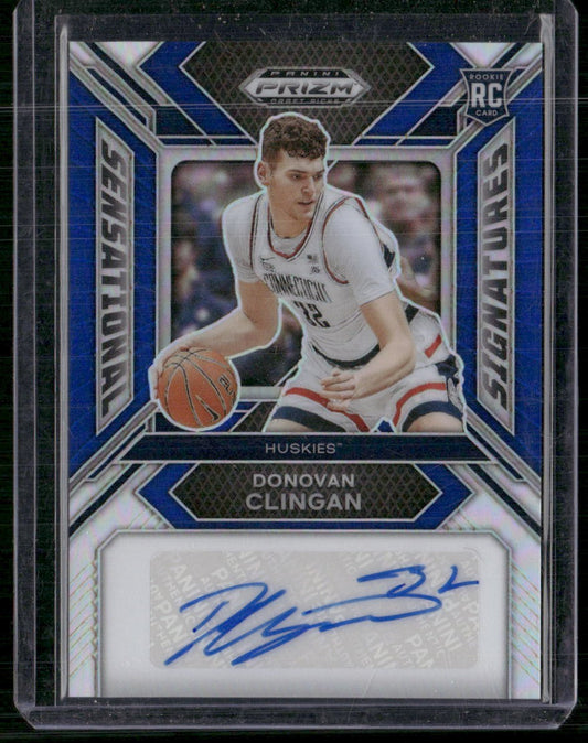 2024 Panini Prizm Draft Picks Donovan Clingan Sensational Signatures Blue #/149