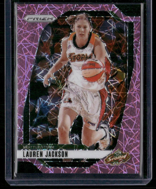 2024 Panini Prizm WNBA #108 Lauren Jackson Pink Velocity Prizms #/79