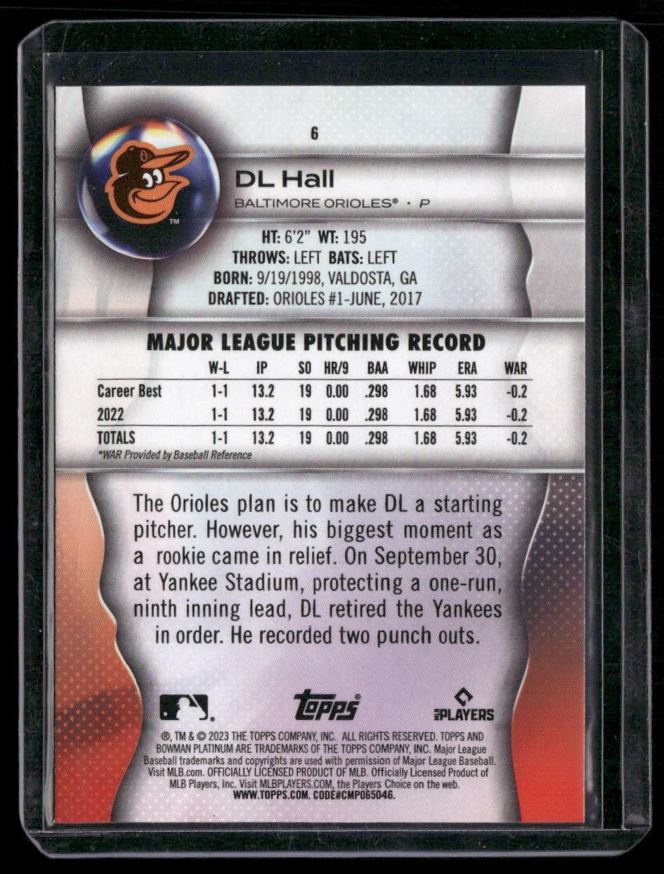2023 Bowman Platinum #6 DL Hall