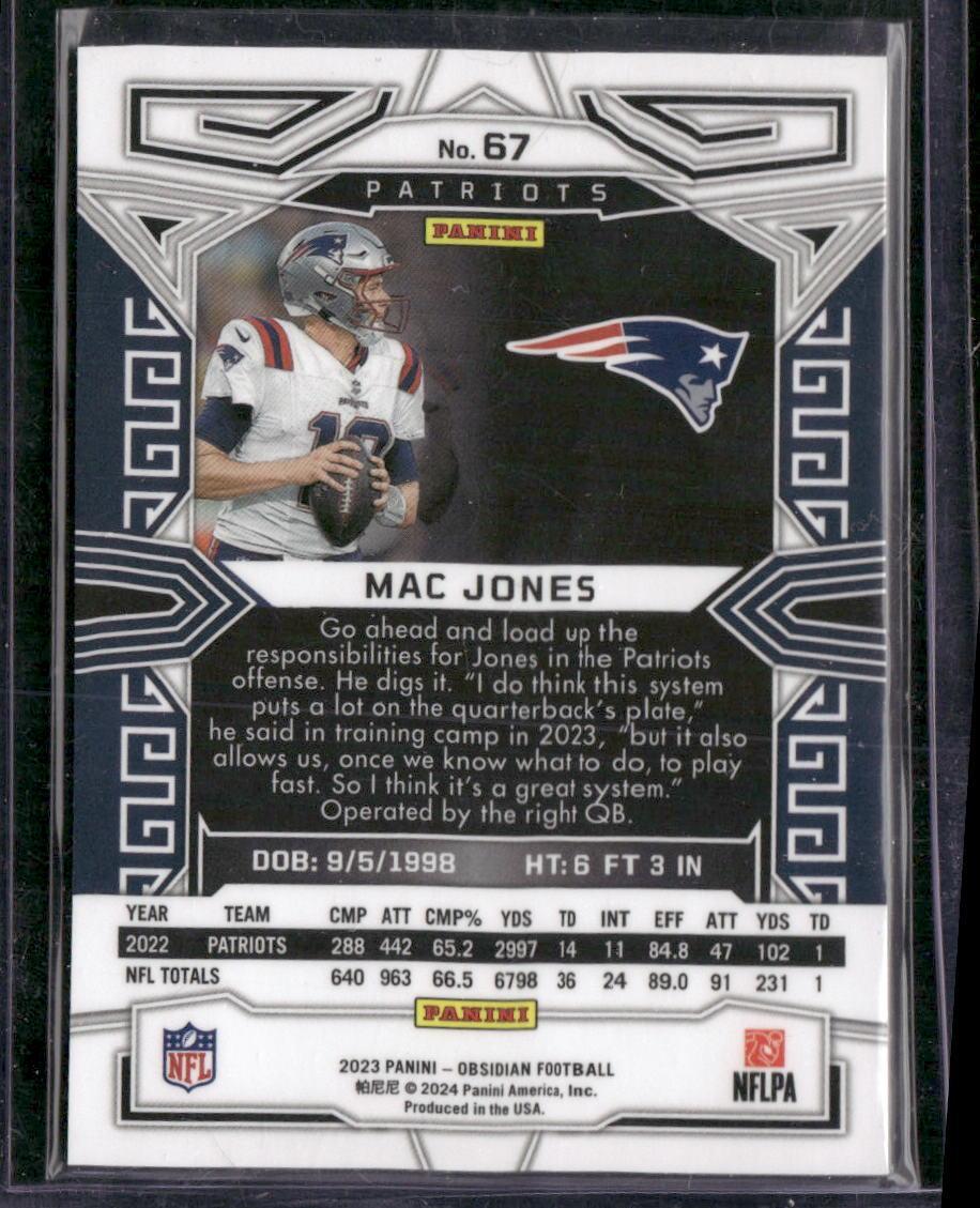 2023 Panini Obsidian #67 Mac Jones