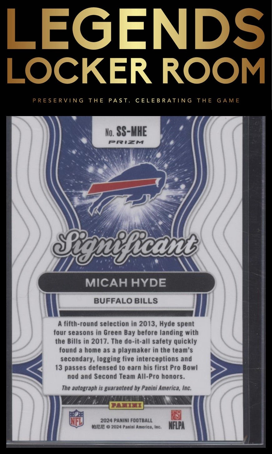 2024 Panini Prizm #SS-MHE Micah Hyde Significant Signatures