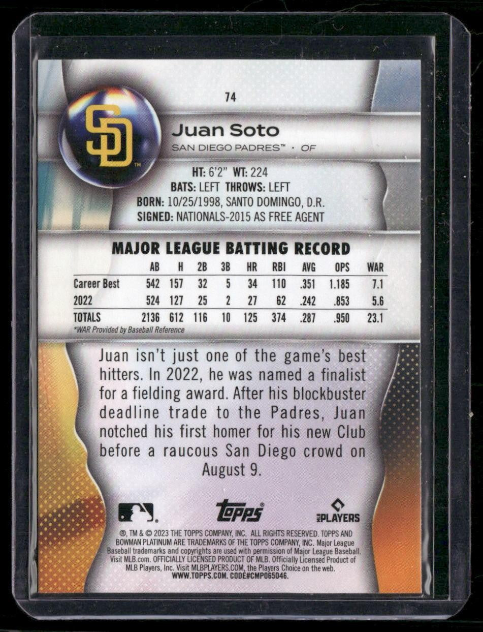 2023 Bowman Platinum #74 Juan Soto