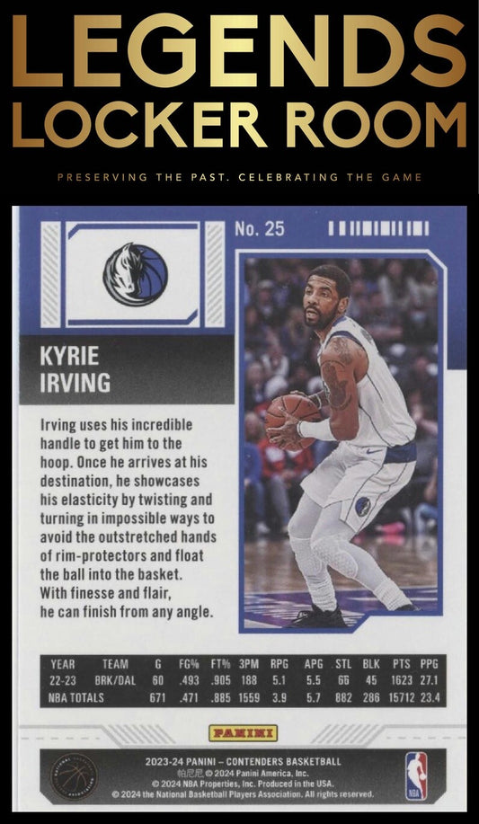 2023-24 Panini Contenders #25 Kyrie Irving Season Ticket Retail