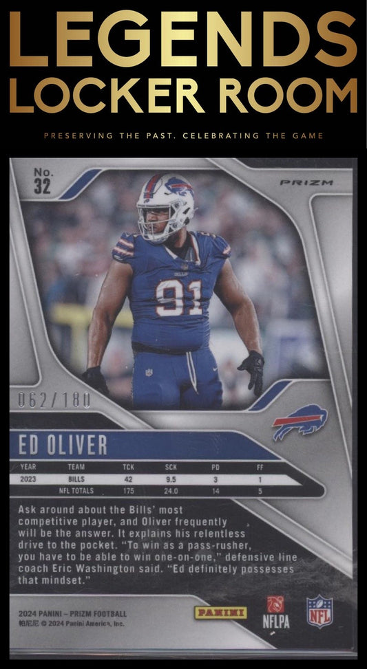 2024 Panini Prizm #32 Ed Oliver Hyper #/180