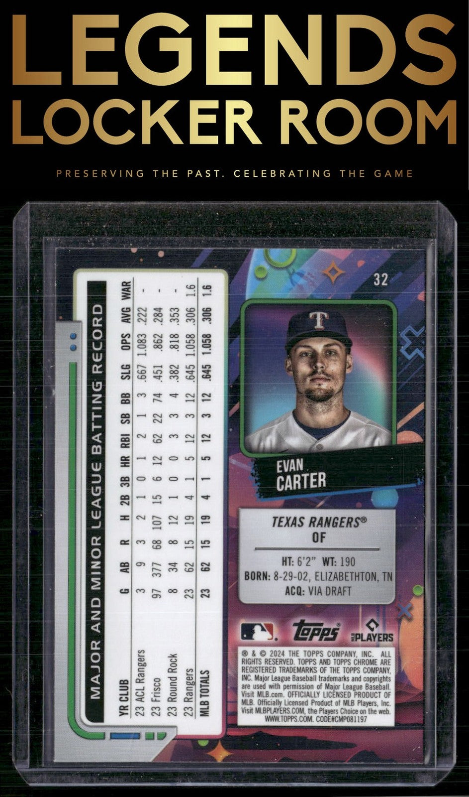 2024 Topps Chrome Cosmic #32 Evan Carter