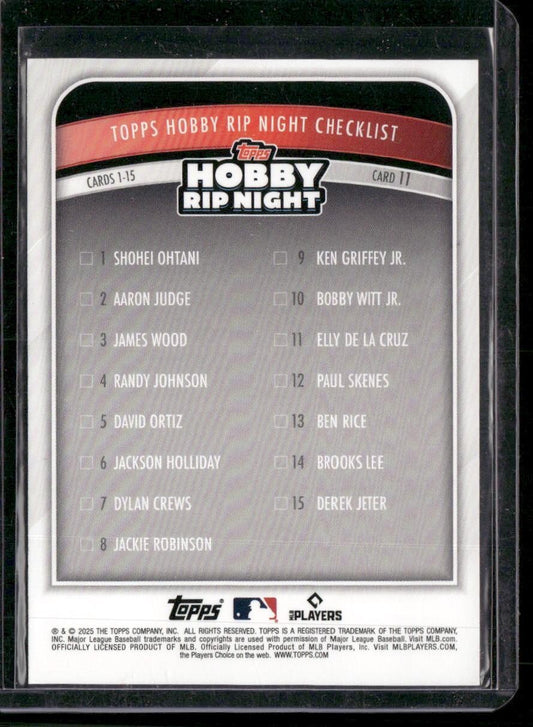 2025 Topps Hobby Rip Night #11 Elly De La Cruz