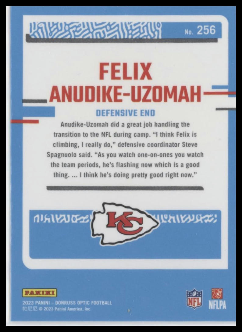 2023 Donruss Optic #256 Felix Anudike-Uzomah