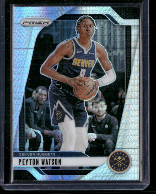 2024-25 Panini Prizm #133 Peyton Watson Prizms Silver