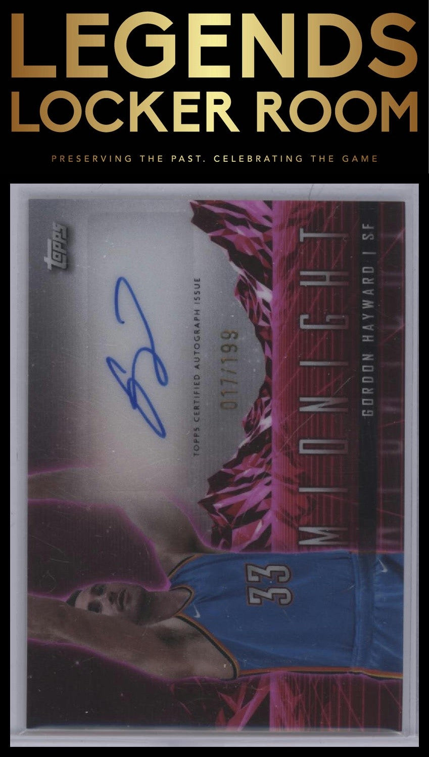 2023-24 Topps Midnight #HS-GH Gordon Hayward Horizon Signatures Twilight #/199