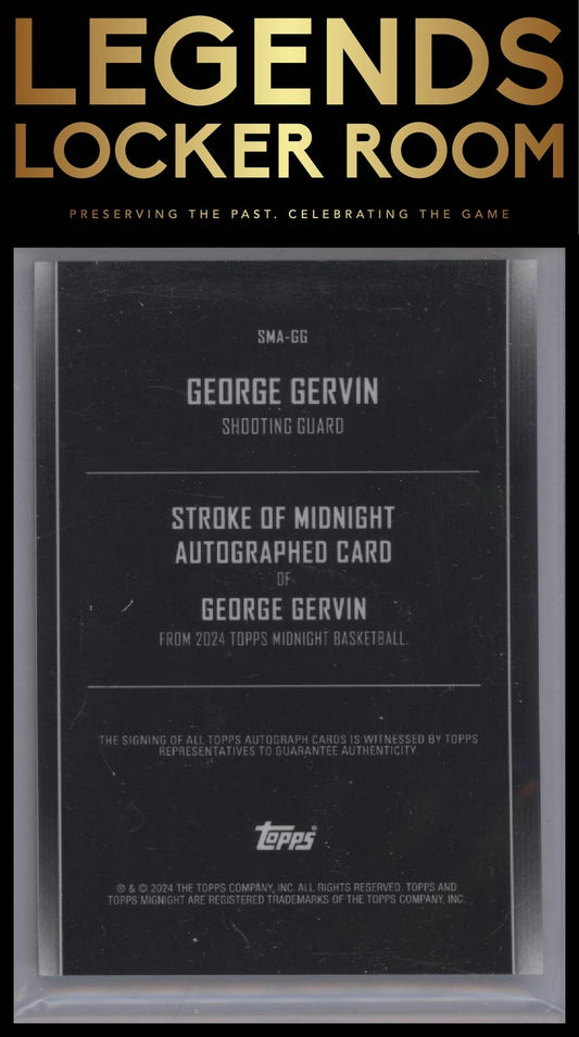 2023-24 Topps Midnight George Gervin Stroke of Midnight Auto Twilight /199