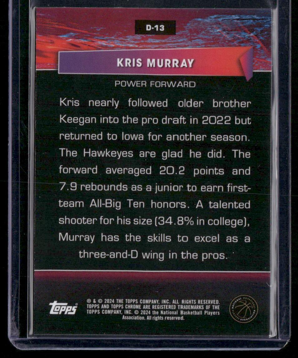 2023-24 Topps Chrome #D-13 Kris Murray Destiny