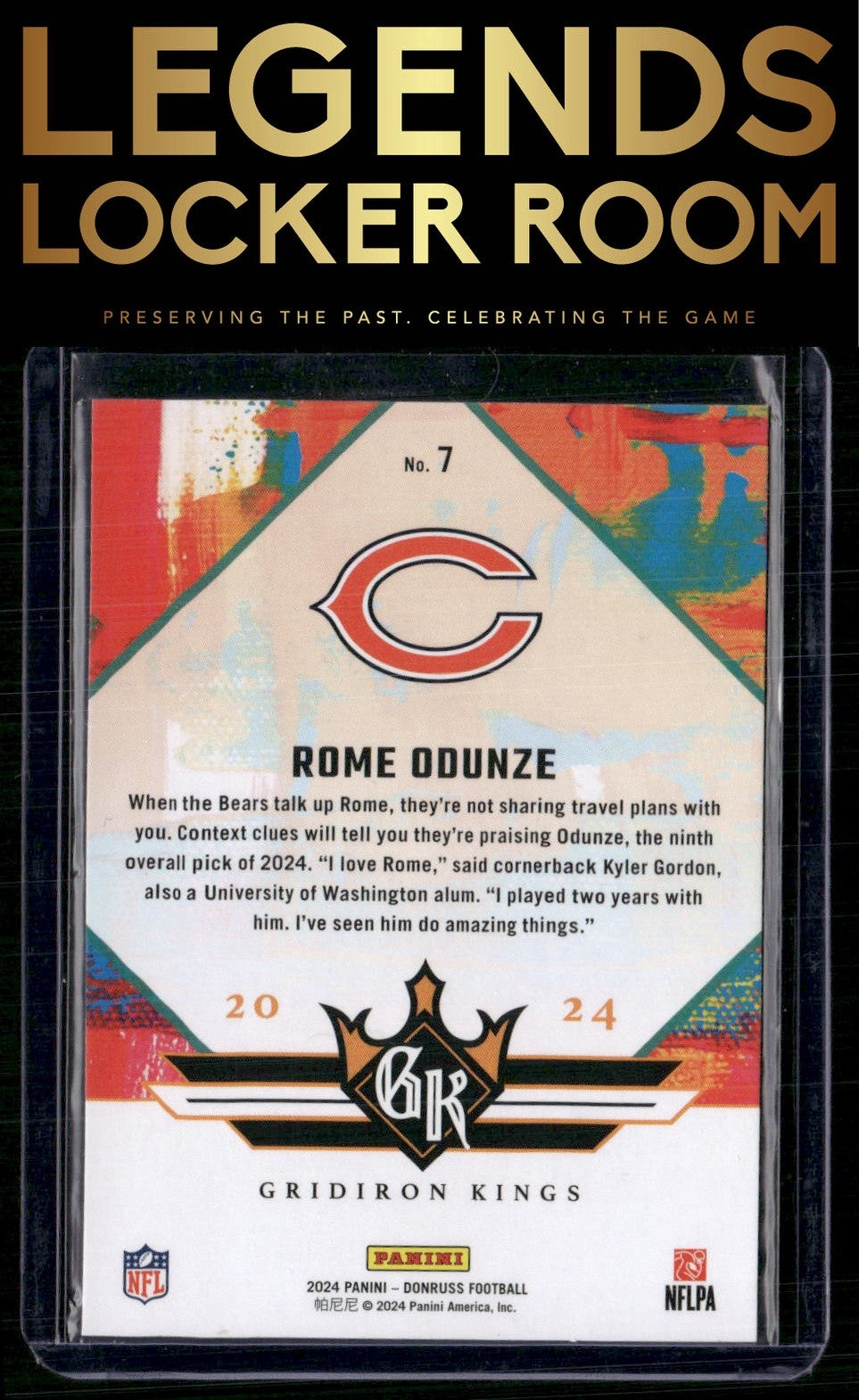 2024 Donruss #7 Rome Odunze Rookie Gridiron Kings