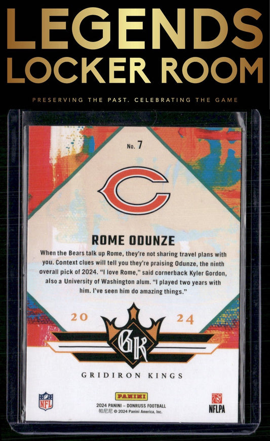 2024 Donruss #7 Rome Odunze Rookie Gridiron Kings