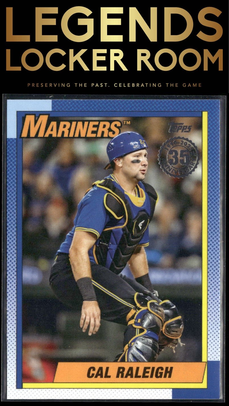 2025 Topps Cal Raleigh 1990 Topps Baseball 35th Anniversary