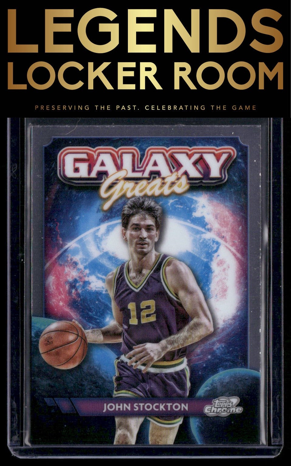 2023-24 Topps Chrome Cosmic #GG-21 John Stockton Galaxy Greats