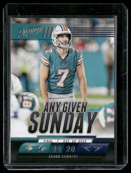 2024 Panini Prestige #AGS-JSS Jason Sanders Any Given Sunday