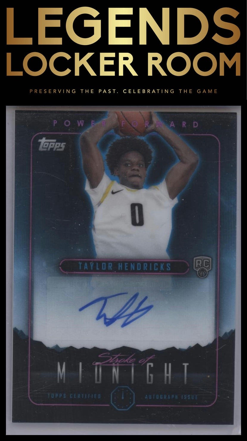 2023-24 Topps Midnight #SMA-THE Taylor Hendricks Stroke of Midnight Autographs