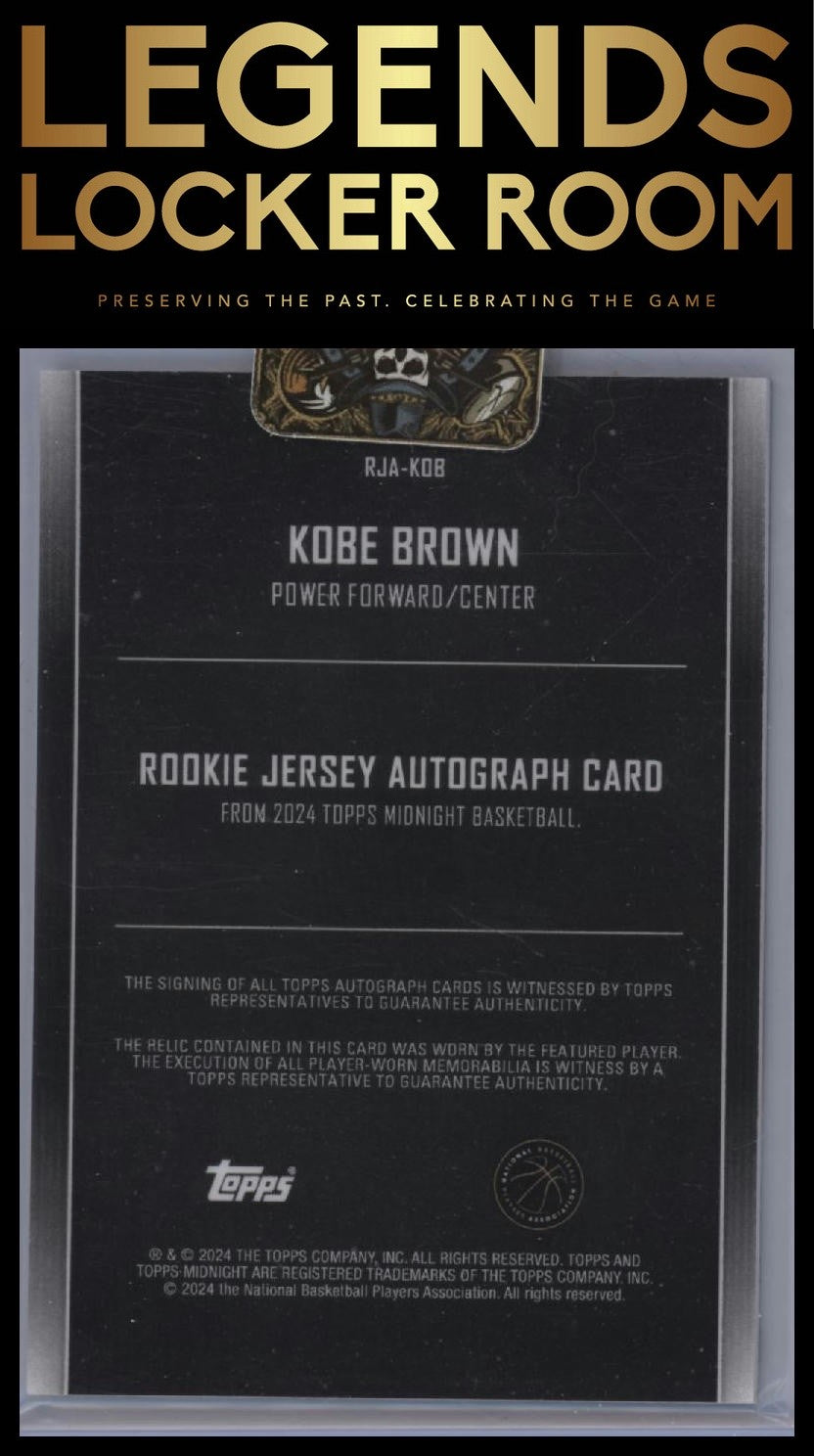 2023-24 Topps Midnight #RJA-KOB Kobe Brown Rookie Jersey Autographs