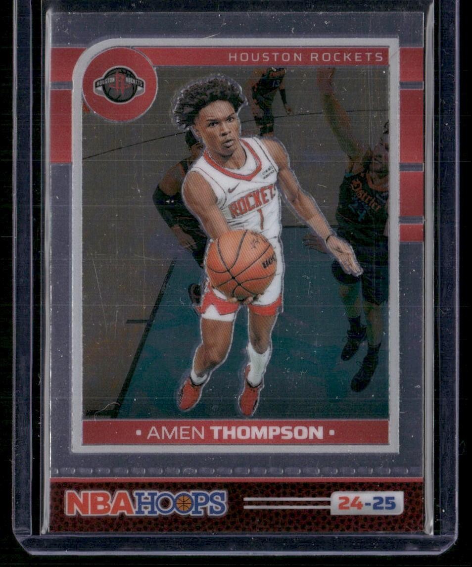 2024-25 Hoops #151 Amen Thompson Premium Prizms Silver