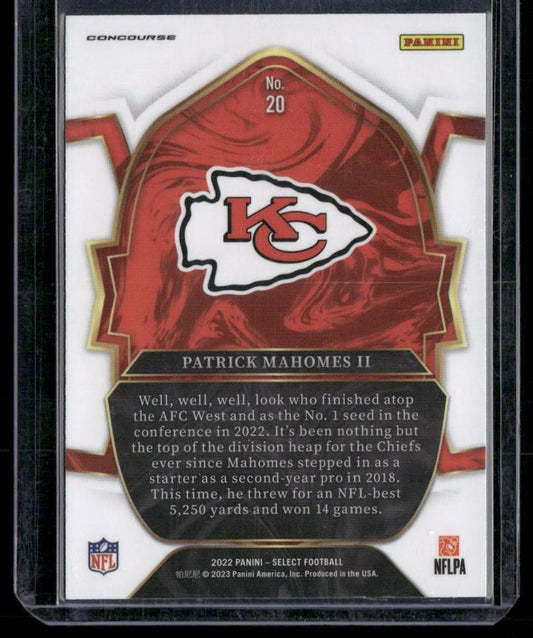 2022 Panini Select #20 Patrick Mahomes II