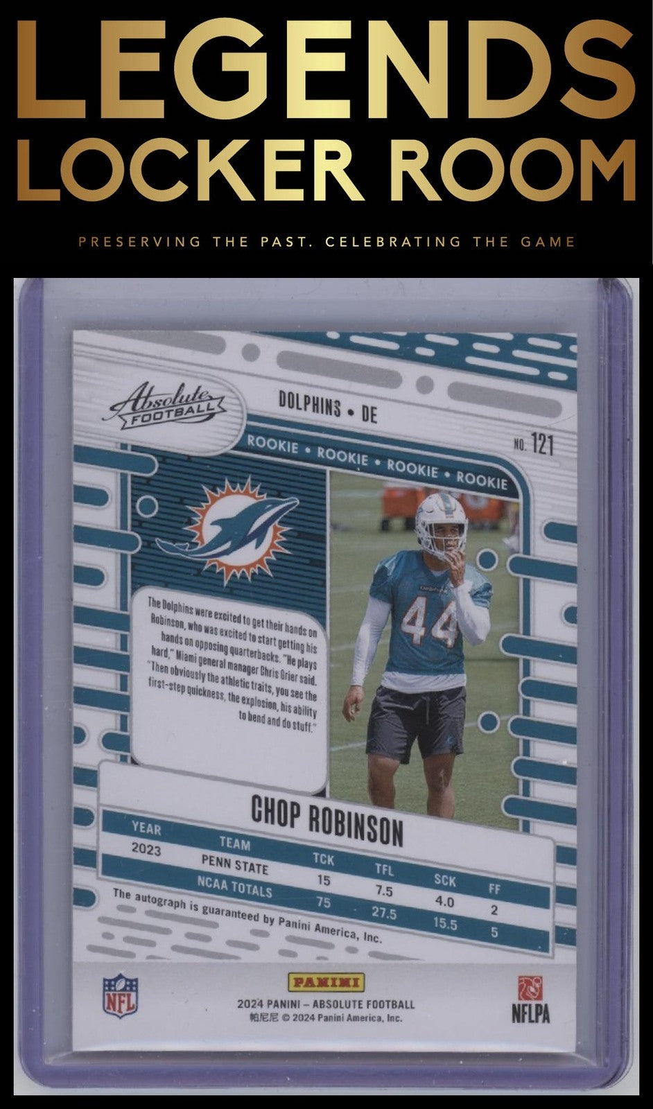 2024 Panini Absolute #121 Chop Robinson Signature Rookies Spectrum #/299