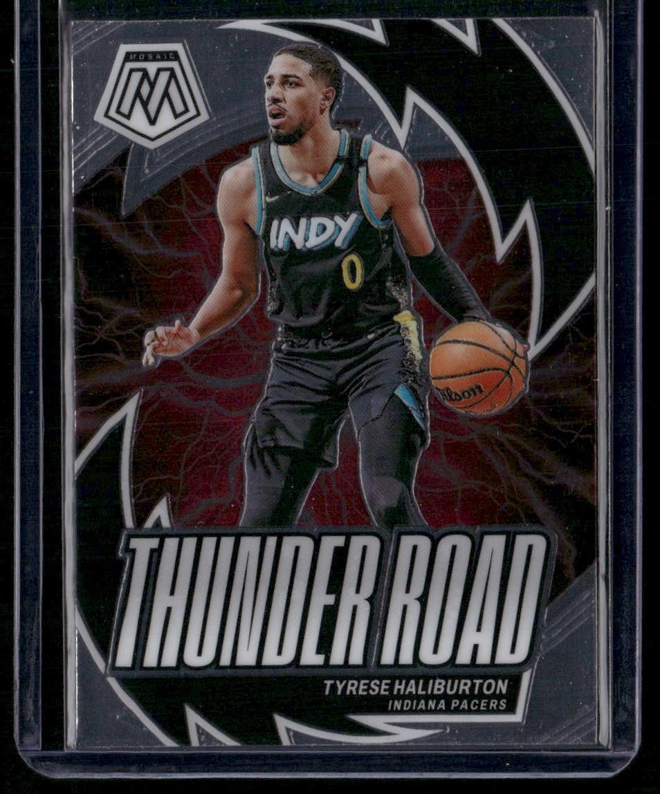 2023-24 Panini Mosaic #18 Tyrese Haliburton Thunder Road