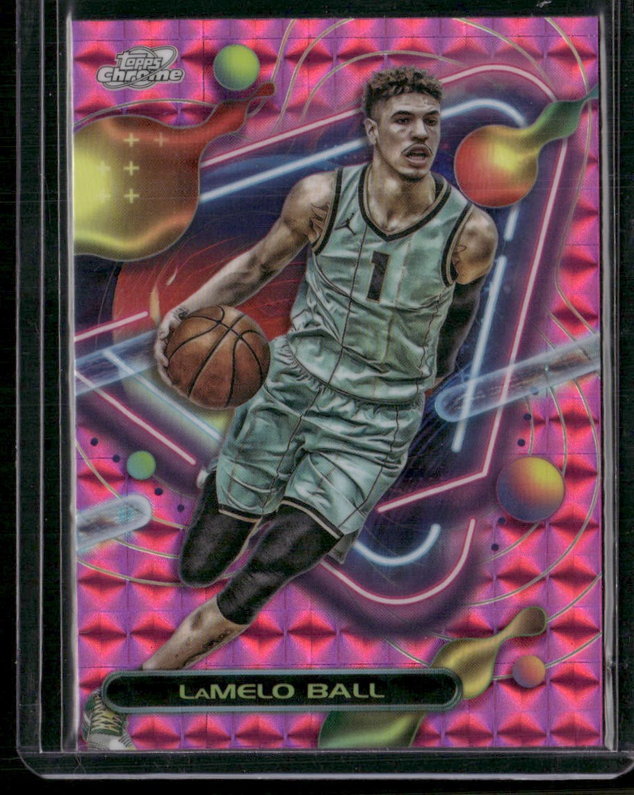 2023-24 Topps Chrome Cosmic #17 LaMelo Ball Pink Galaxy Refractors