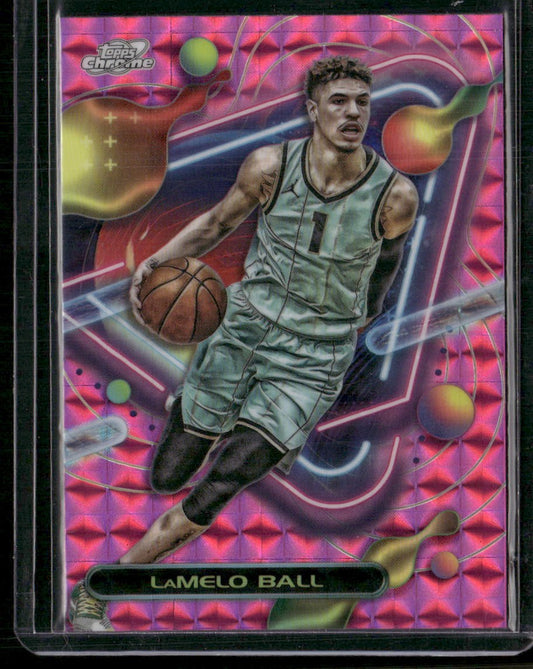 2023-24 Topps Chrome Cosmic #17 LaMelo Ball Pink Galaxy Refractors