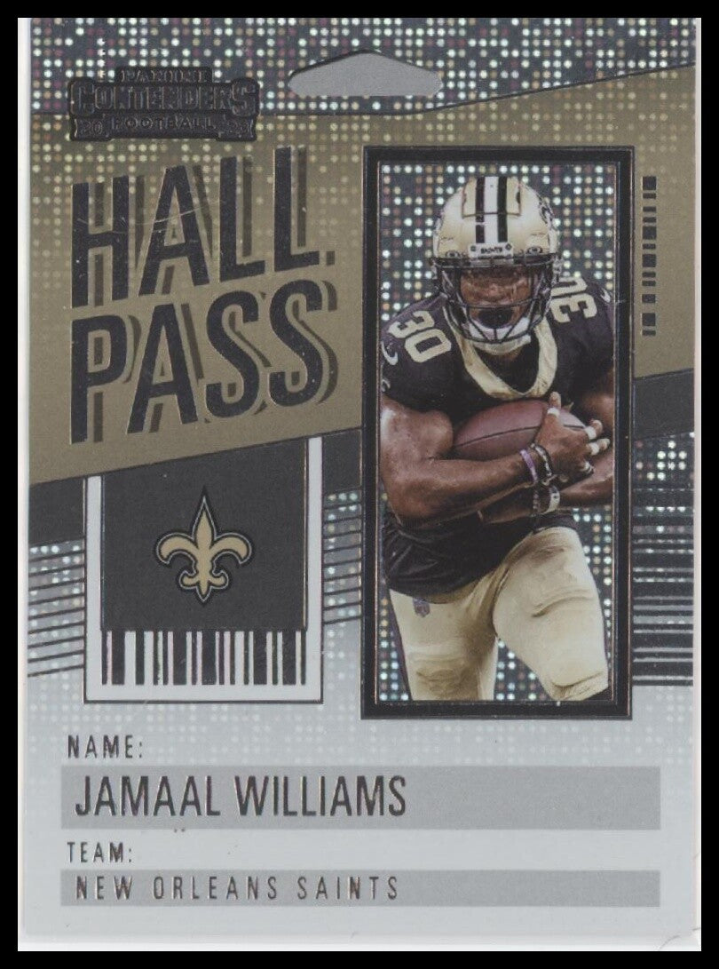 2023 Panini Contenders #6 Jamaal Williams Hall Pass