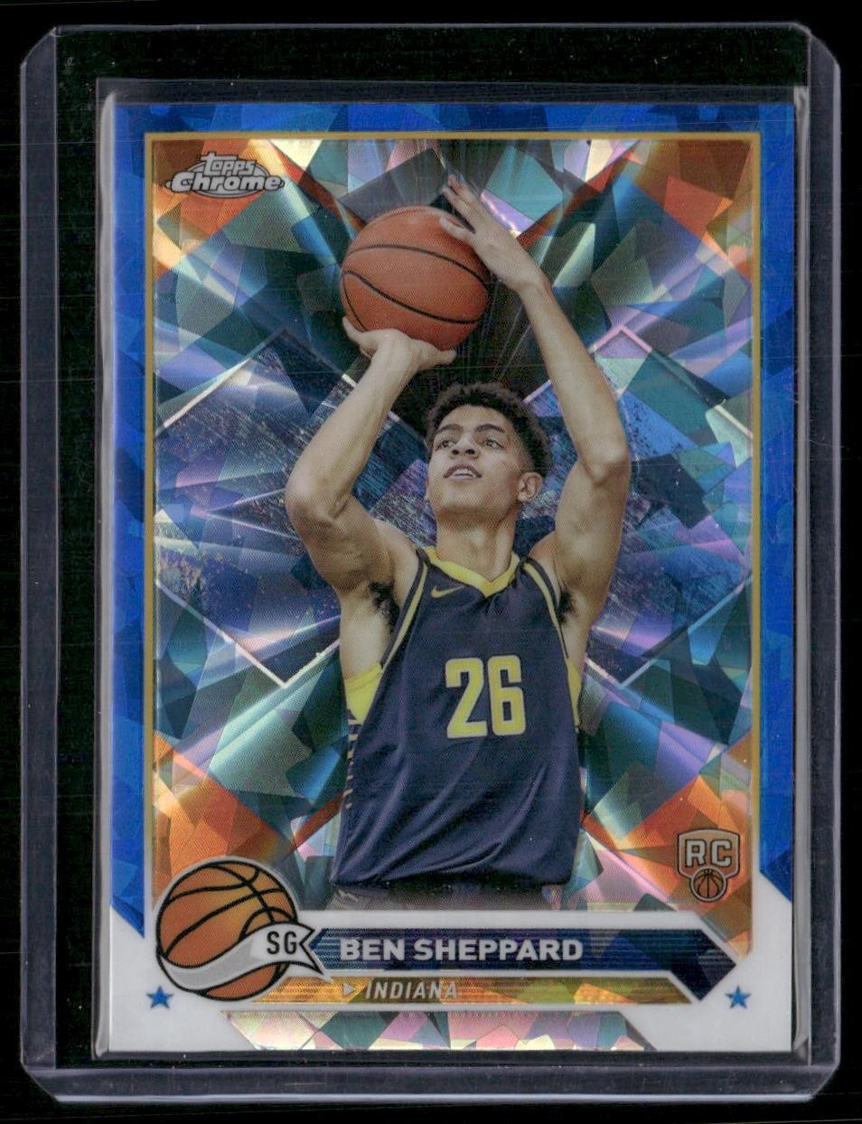 2023-24 Topps Chrome #83 Ben Sheppard Blue Basketball Refractors