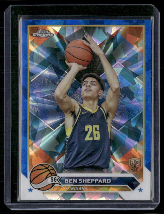 2023-24 Topps Chrome #83 Ben Sheppard Blue Basketball Refractors