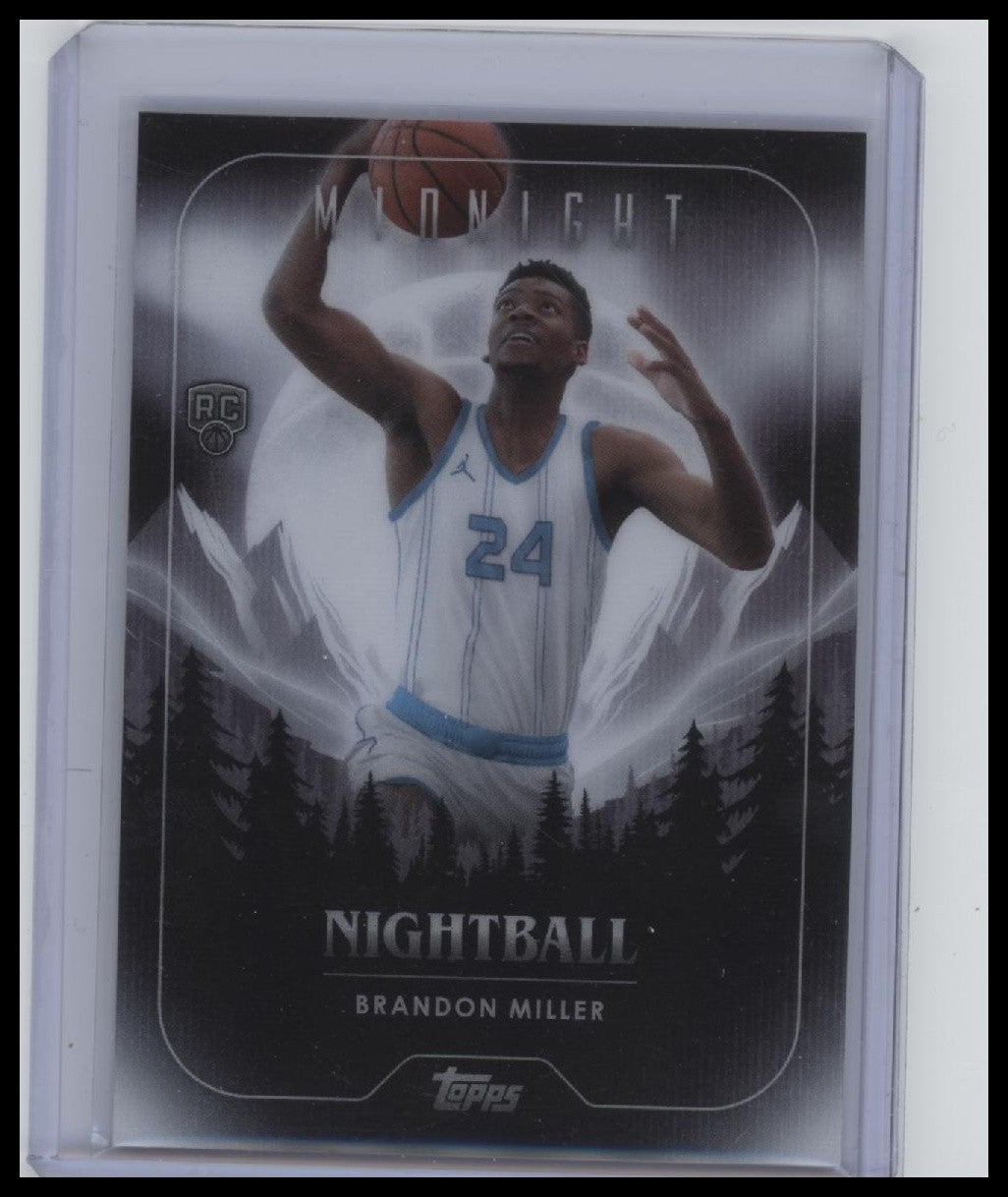 2023-24 Topps Midnight #NB-22 Brandon Miller Nightball Moon Beam