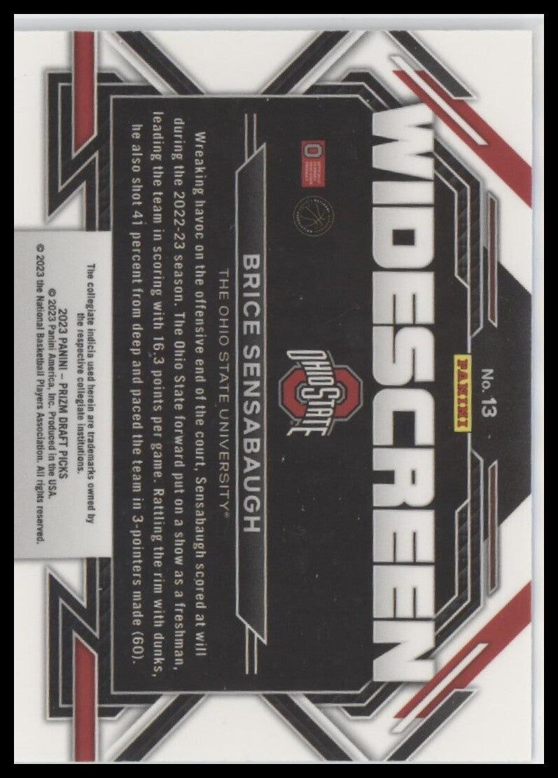 2023 Panini Prizm Draft Picks #13 Brice Sensabaugh Widescreen