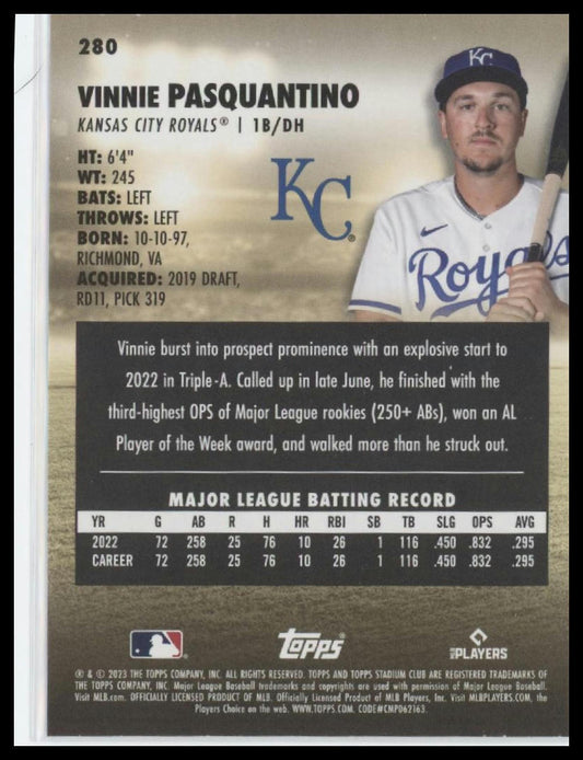 2023 Stadium Club #280 Vinnie Pasquantino