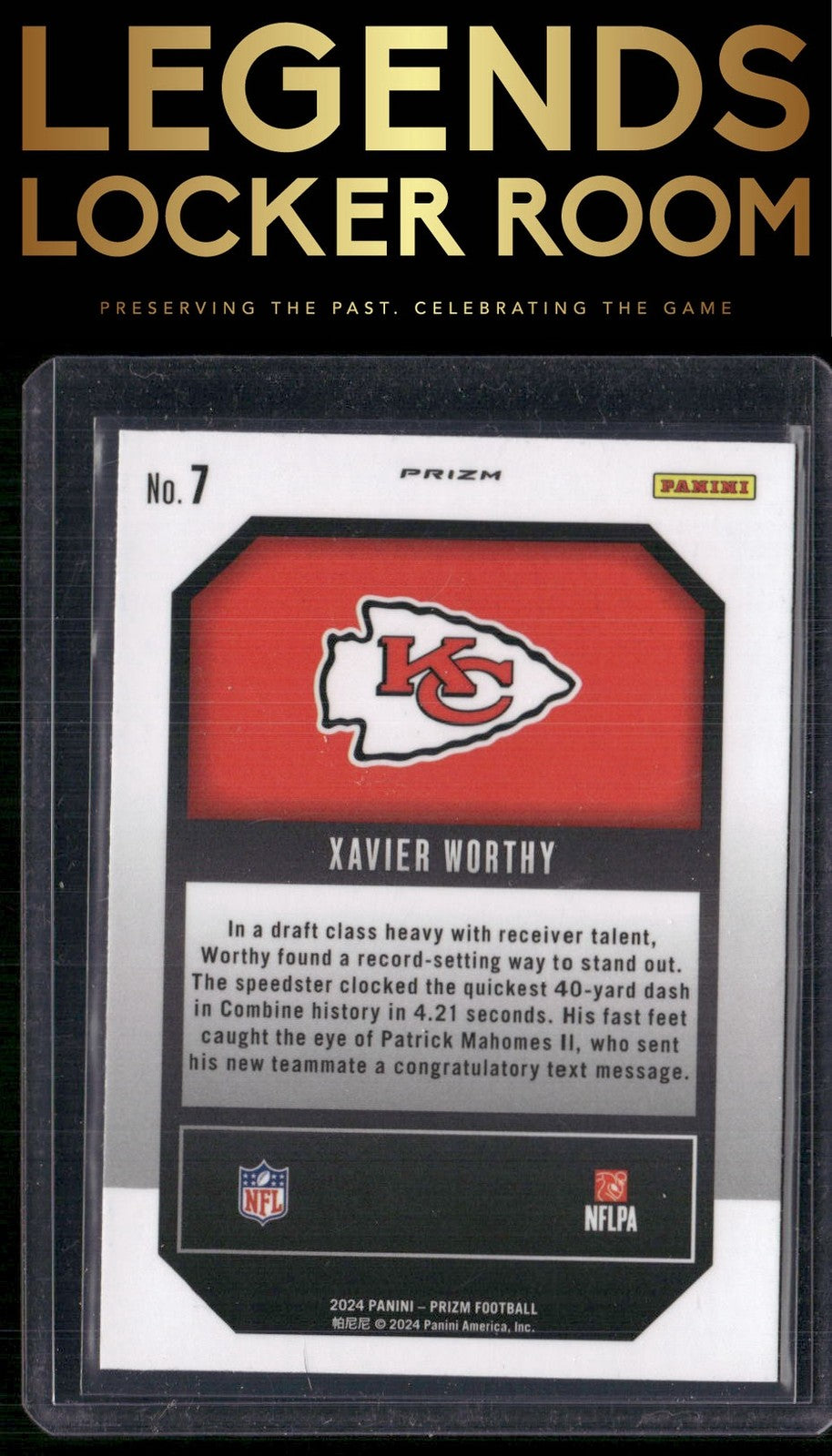 2024 Panini Prizm #7 Xavier Worthy Emergent Silver Prizm