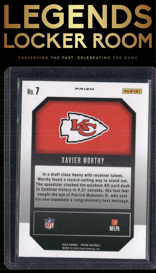 2024 Panini Prizm #7 Xavier Worthy Emergent Silver Prizm