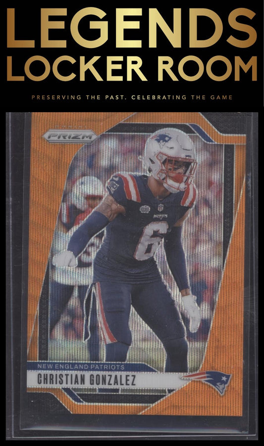 2024 Panini Prizm #198 Christian Gonzalez Orange Wave #/60