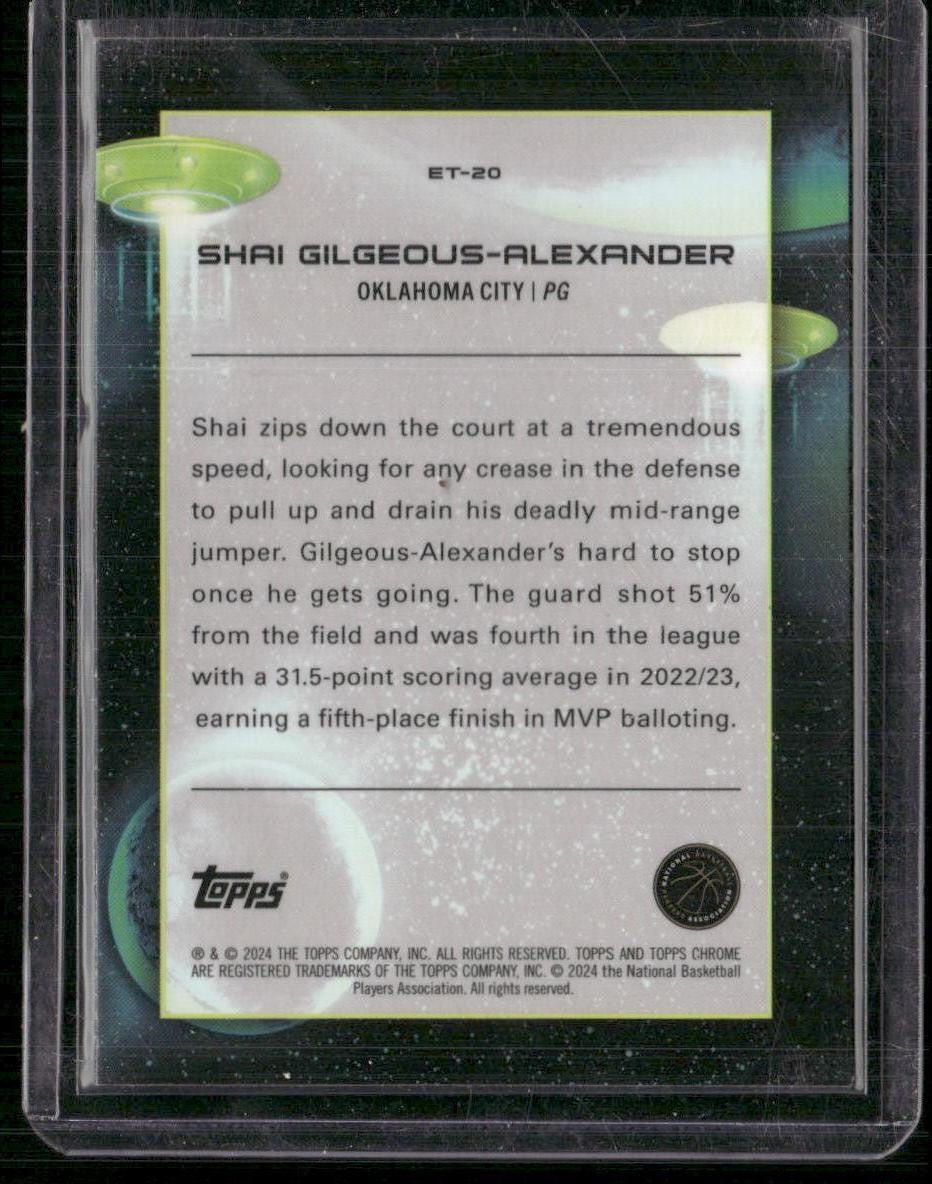 2023-24 Topps Chrome Cosmic Shai Gilgeous-Alexander Extraterrestrial Talent