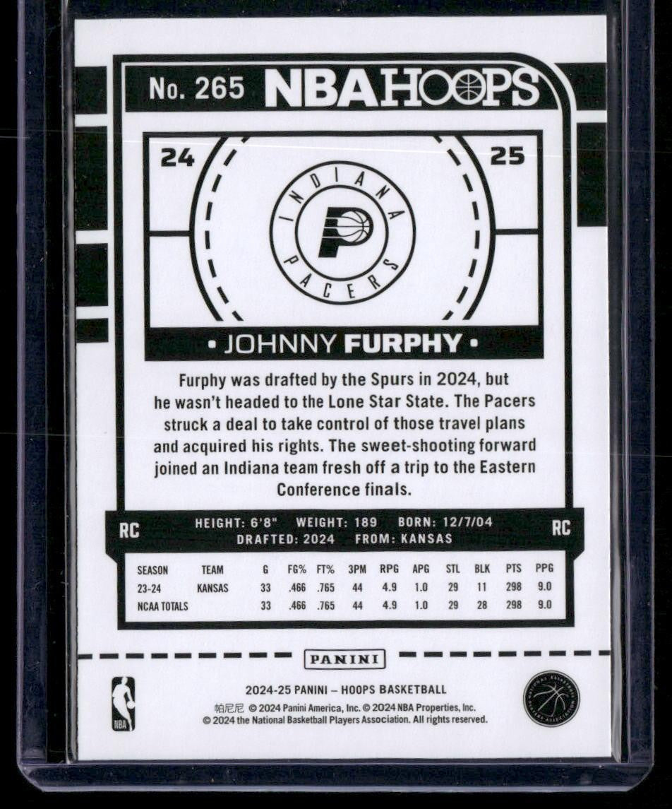 2024-25 Hoops #265 Johnny Furphy
