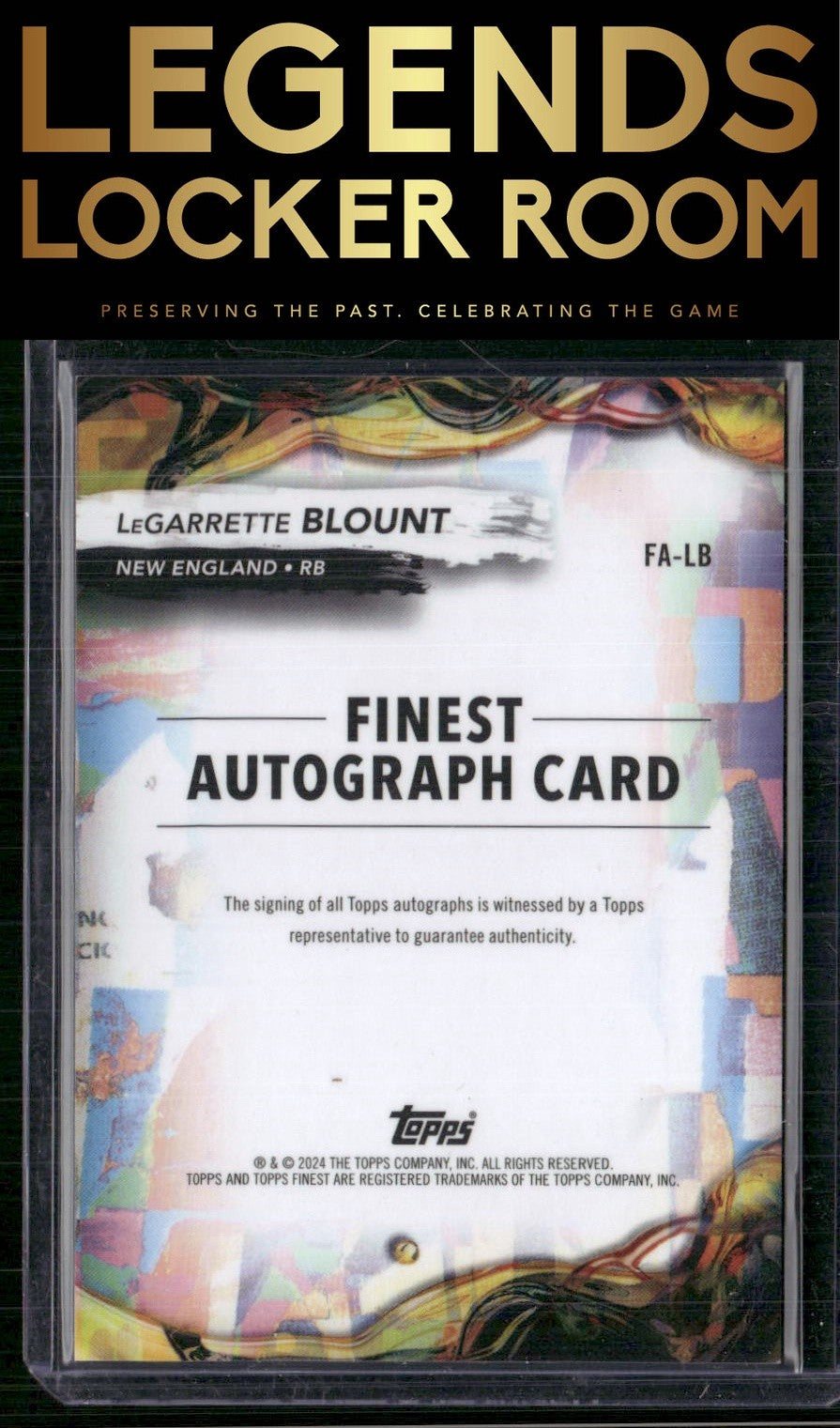 2024 Finest LeGarrette Blount Finest Auto Blue Checkerboard Refractor /99