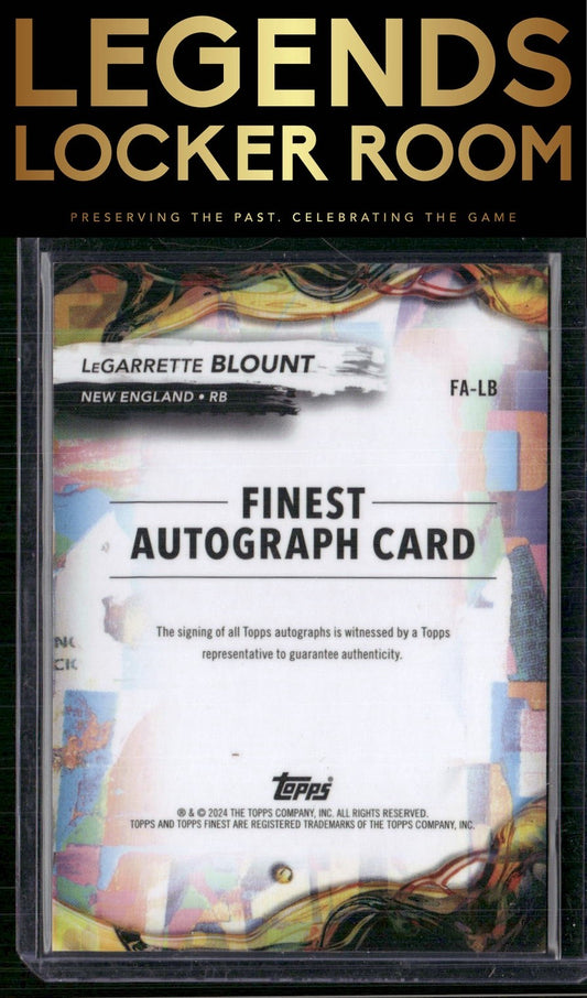 2024 Finest LeGarrette Blount Finest Auto Blue Checkerboard Refractor /99
